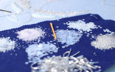Beads behind the Embroidered Beauty.