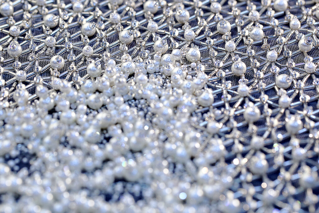 Bridal wear with pearls and beads. Elegant bridal embroidery, heavy beaded bridal wear, bridal inspiration, pearl hand embroidery 