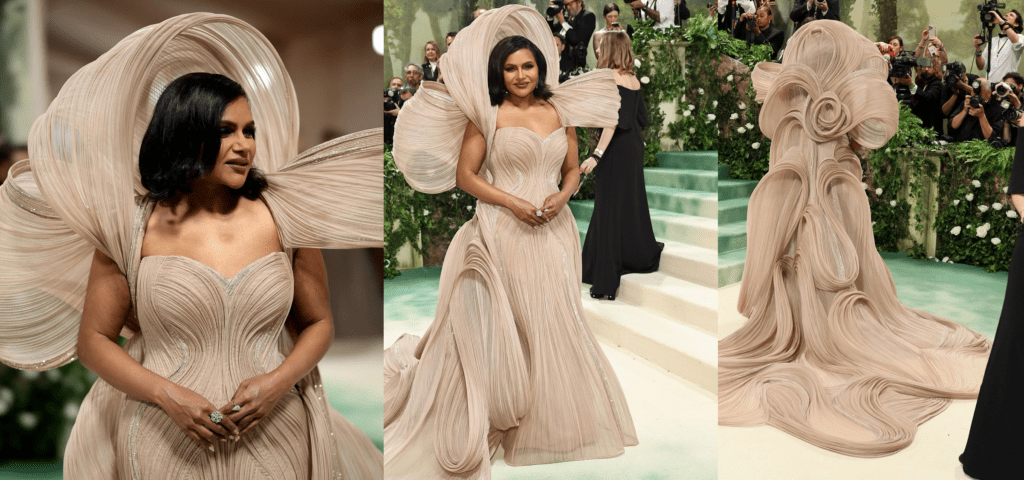 MET gala hand beaded couture gown
