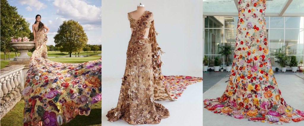 MET gala hand beaded couture gown