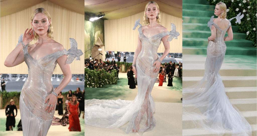 MET gala hand beaded couture gown
