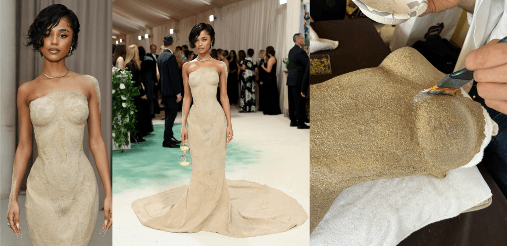 MET gala hand beaded couture gown
