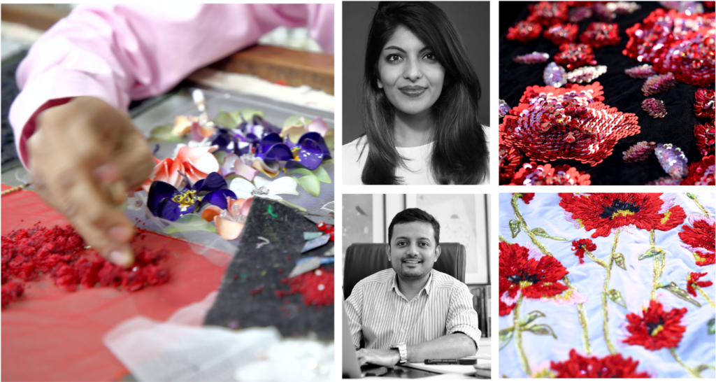 Anurag Vora and Ruby Iqbal, the founders of Ricamour Embroideries
